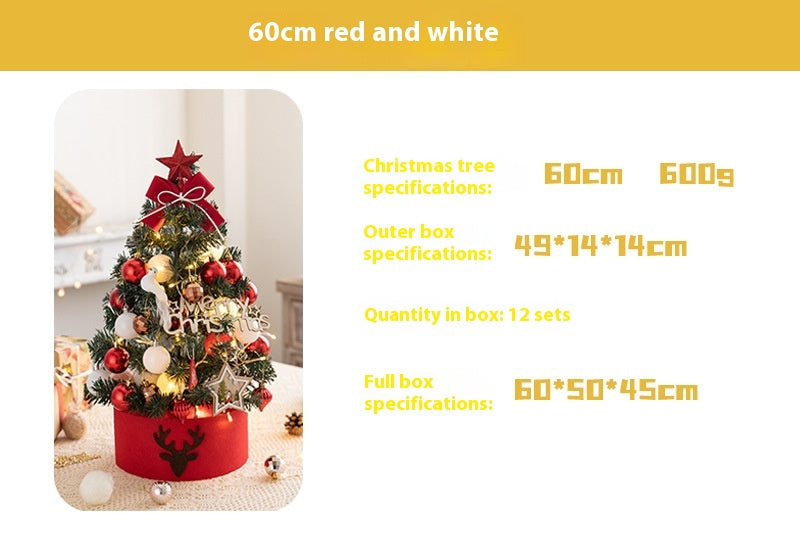 Cute, Bright, and Compact Mini Desk Christmas Tree with Decorations and Lights! – Festive Décor for Small Spaces