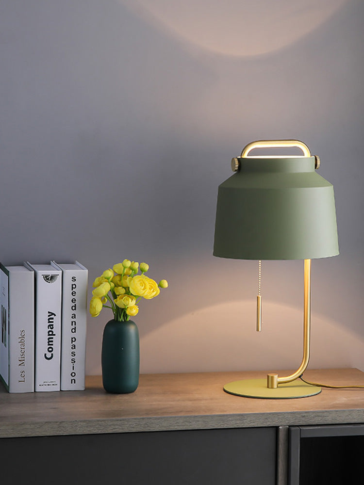 Retro Green Table Lamp - Perfect for Living Room, Bedroom, or Study