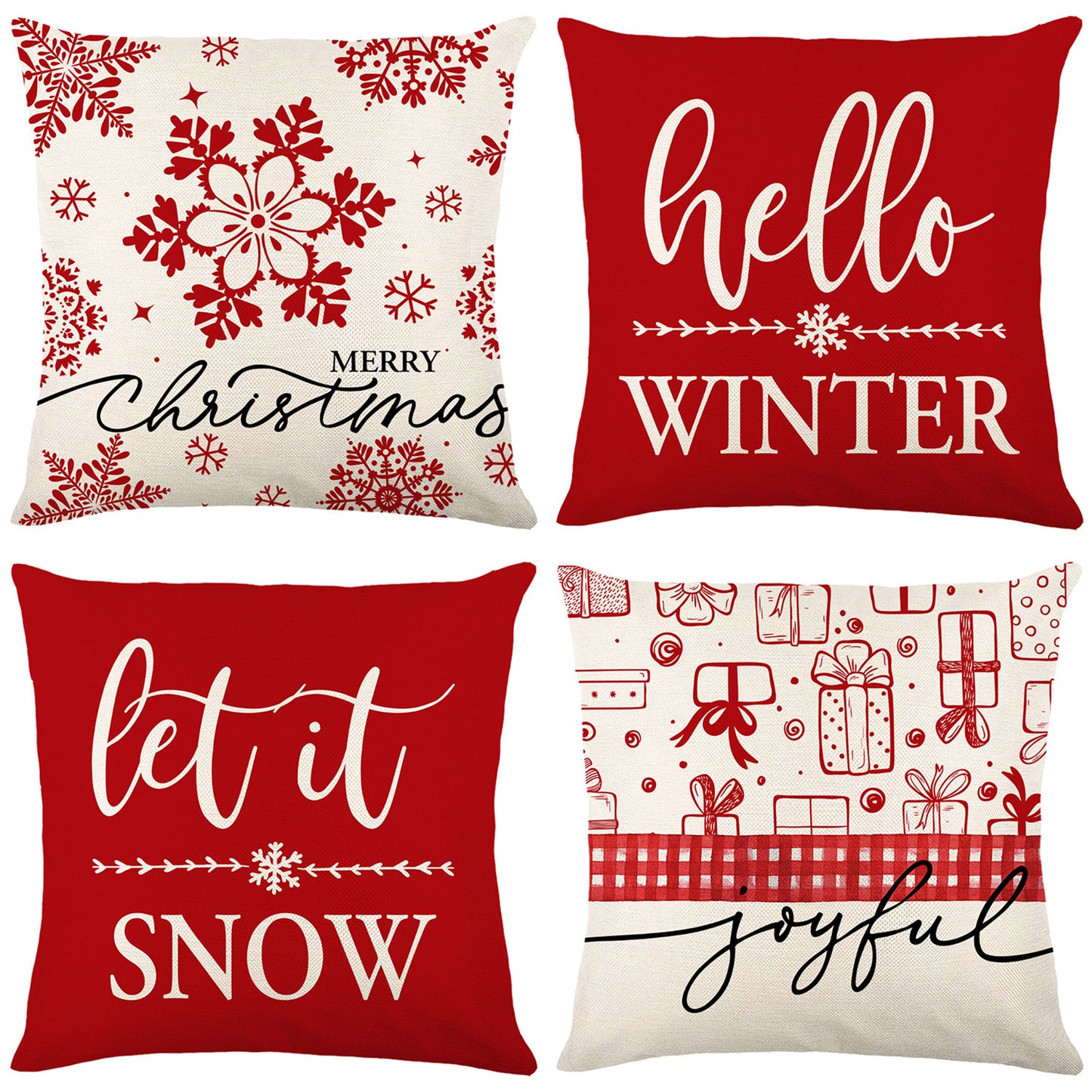 Christmas Pillow Cover – Festive Linen with Nordic Charm