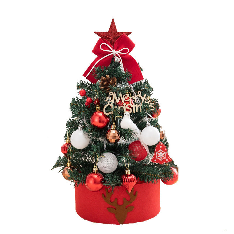 Cute, Bright, and Compact Mini Desk Christmas Tree with Decorations and Lights! – Festive Décor for Small Spaces