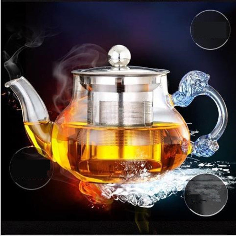 Ornate Borosilicate Teapot with Infuser - A Stunning Centrepiece for Any Table