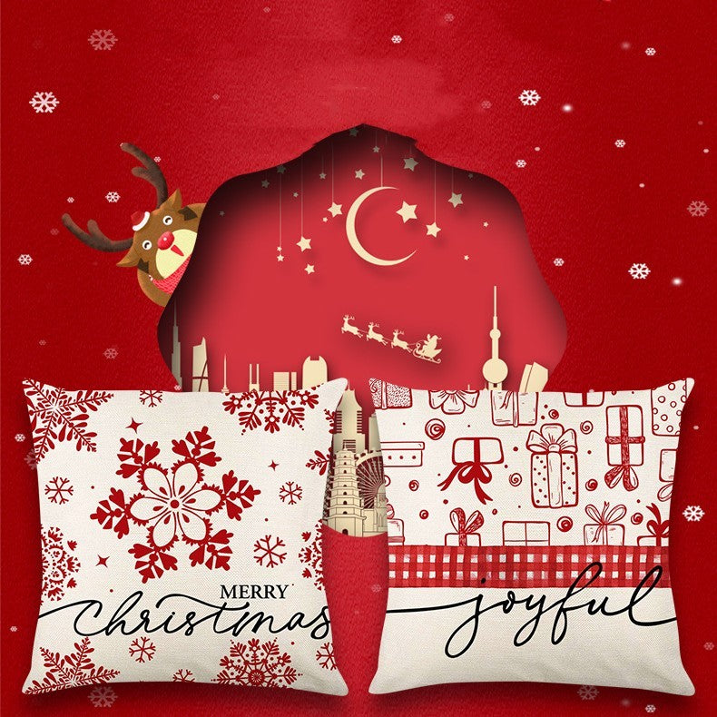 Christmas Pillow Cover – Festive Linen with Nordic Charm