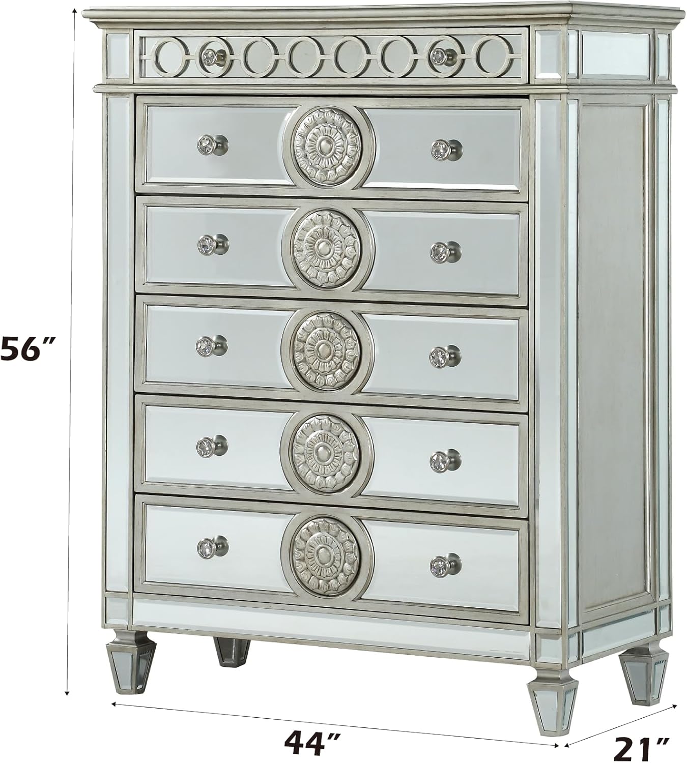 The Sophisticated Parisian Mirrored Wood Chest