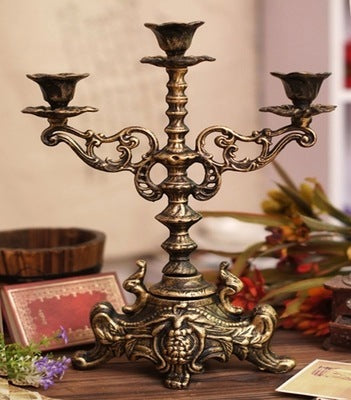 Artisan Cast Iron Classic Period Style Candlesticks, Handicrafts, Carved Iron Candlesticks, Wax Holders