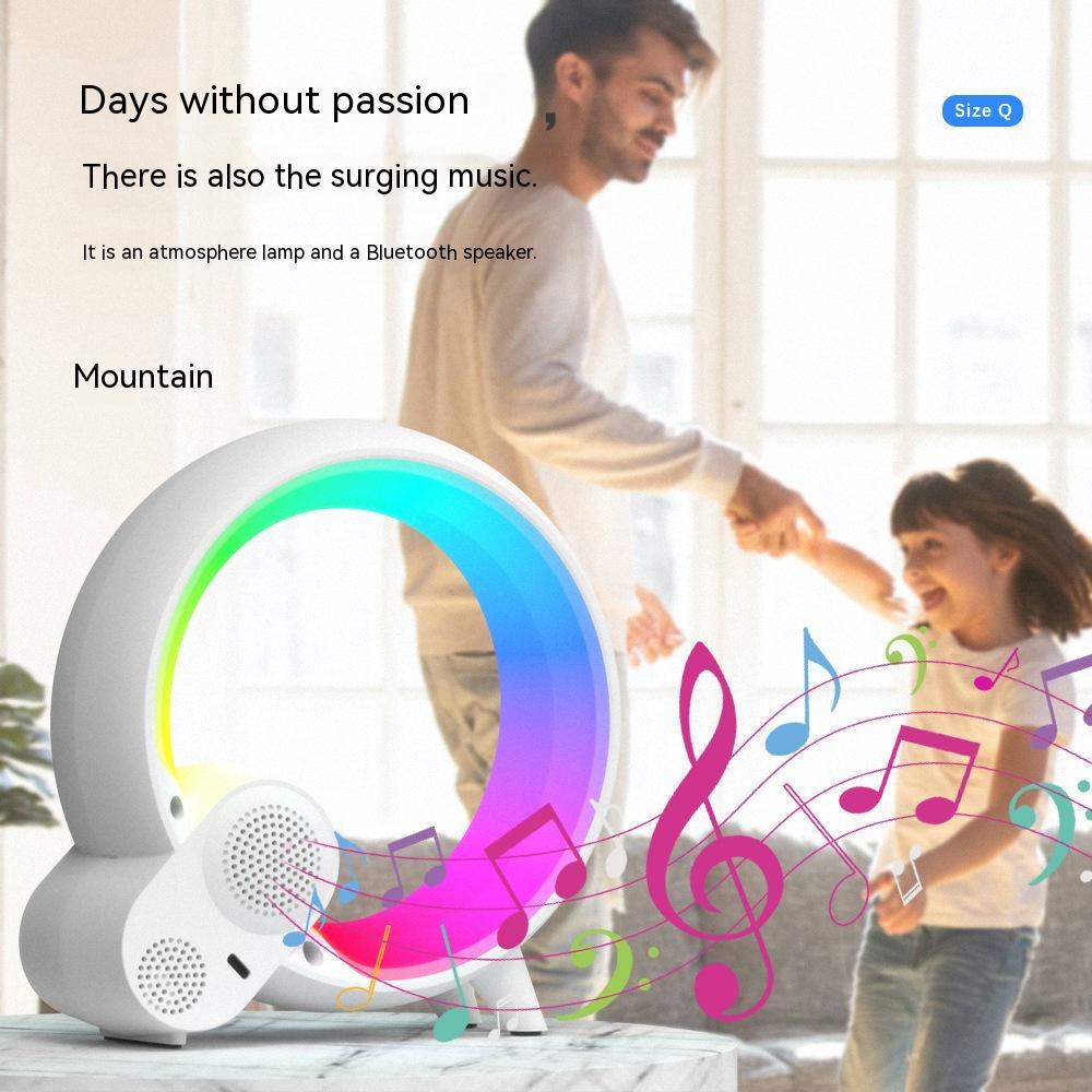 Creative Q Light Analog Sunrise Digital Display Vækkeur Bluetooth Audio Intelligent Wake-up Q Farverigt Atmosphere Light