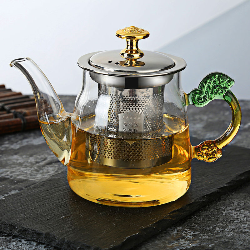 Ornate Borosilicate Teapot with Infuser - A Stunning Centrepiece for Any Table