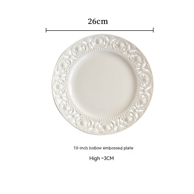 The Quintessential and Classic Hollow Plate and Cake Relief Plate and Stand (Order Each Separately)