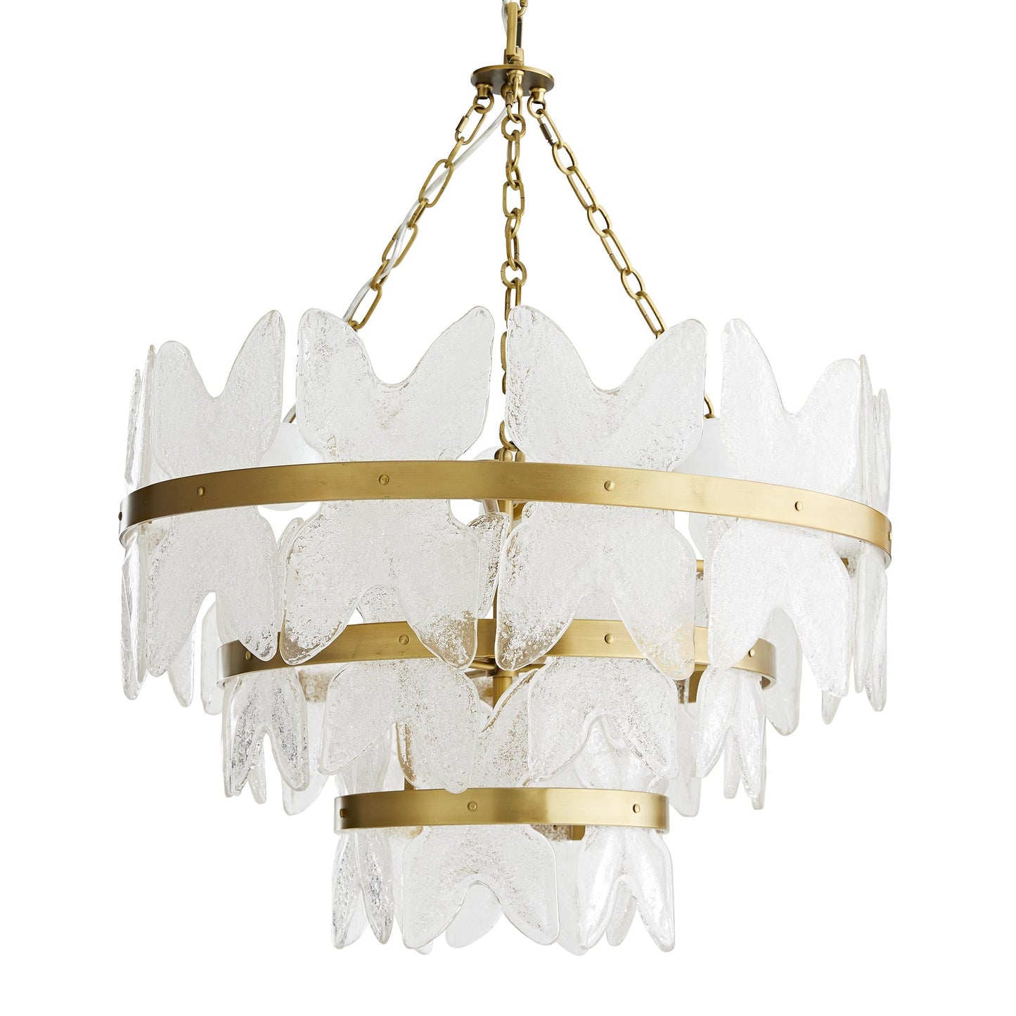 Unique Shaped Seeded Glass Millie Centre Light Chandelier