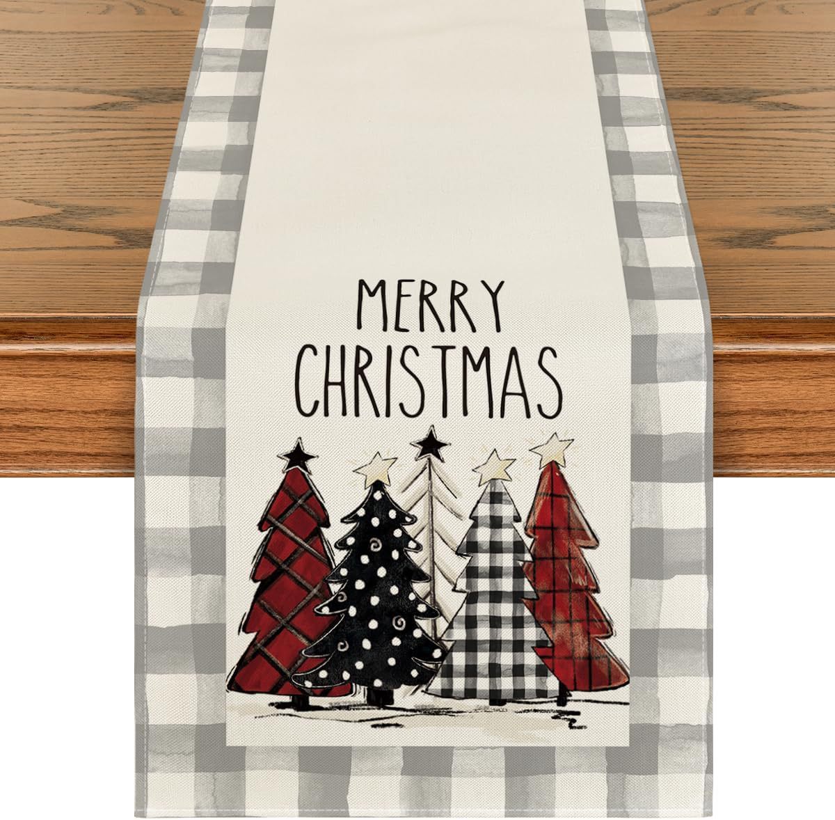 Beautiful Merry Xmas Table Runner in  Seasonal Winter Designs for Holiday Kitchen Dining Table Decoration For Indoor Outdoor Home Party Decor 13 X 72 Inch