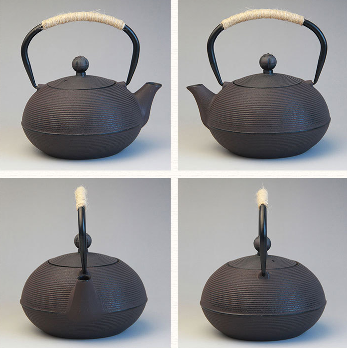 Cast iron kettle boiling water tea teapot