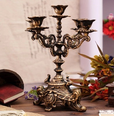 Artisan Cast Iron Classic Period Style Candlesticks, Handicrafts, Carved Iron Candlesticks, Wax Holders