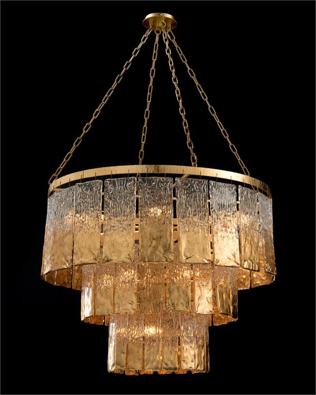 At Twilight Sixteen-Light Slumped Glass Chandelier - Limited Edition