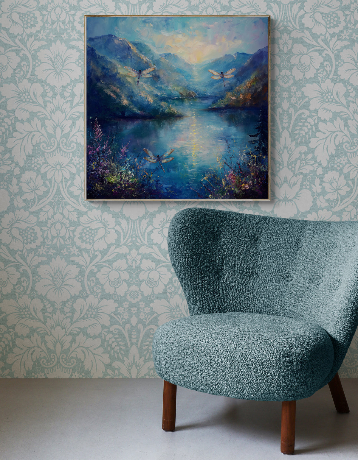 'The Call of Dragonflies' Premium Canvas Print (UNFRAMED) Ready to Hang