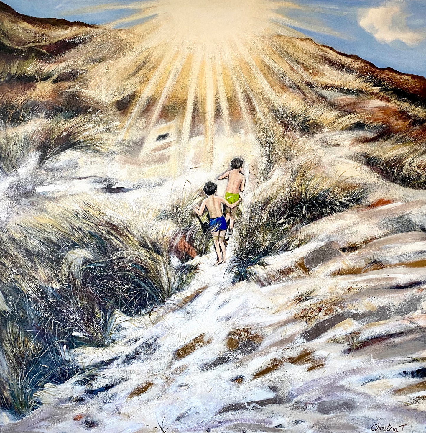 Original Painting - 'Glory Playing in the Dunes'