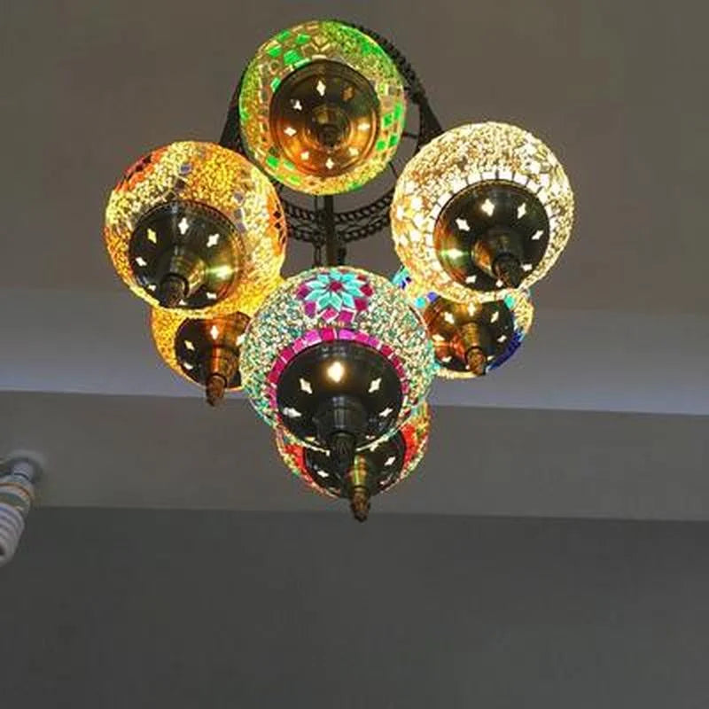 Artisan Stained Glass Handmade Moroccan Chandelier – A Stunning Mosaic Masterpiece