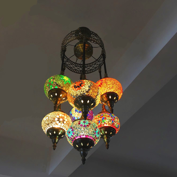 Artisan Stained Glass Handmade Moroccan Chandelier – A Stunning Mosaic Masterpiece