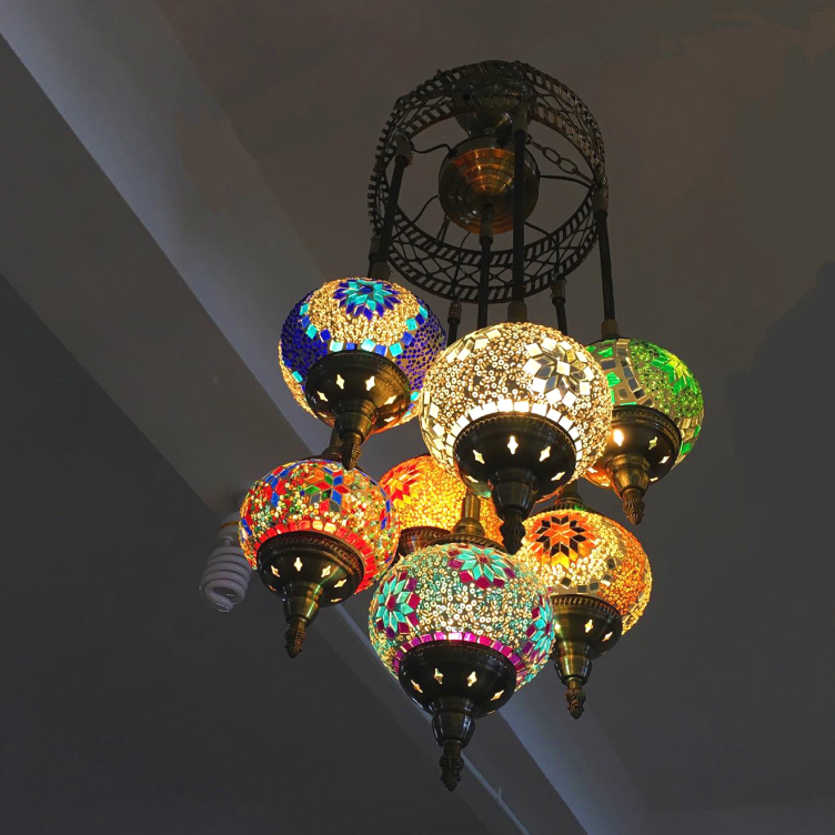 Artisan Stained Glass Handmade Moroccan Chandelier – A Stunning Mosaic Masterpiece