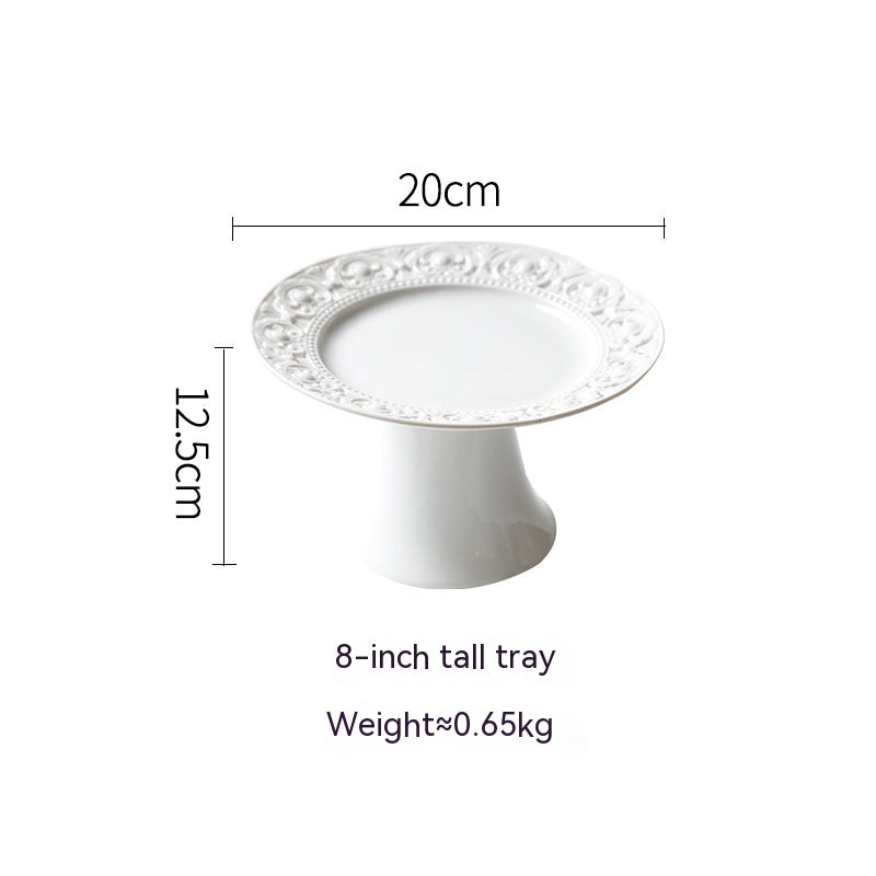 The Quintessential and Classic Hollow Plate and Cake Relief Plate and Stand (Order Each Separately)