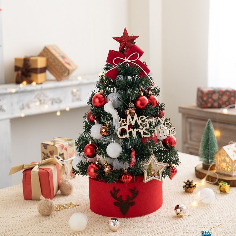 Cute, Bright, and Compact Mini Desk Christmas Tree with Decorations and Lights! – Festive Décor for Small Spaces