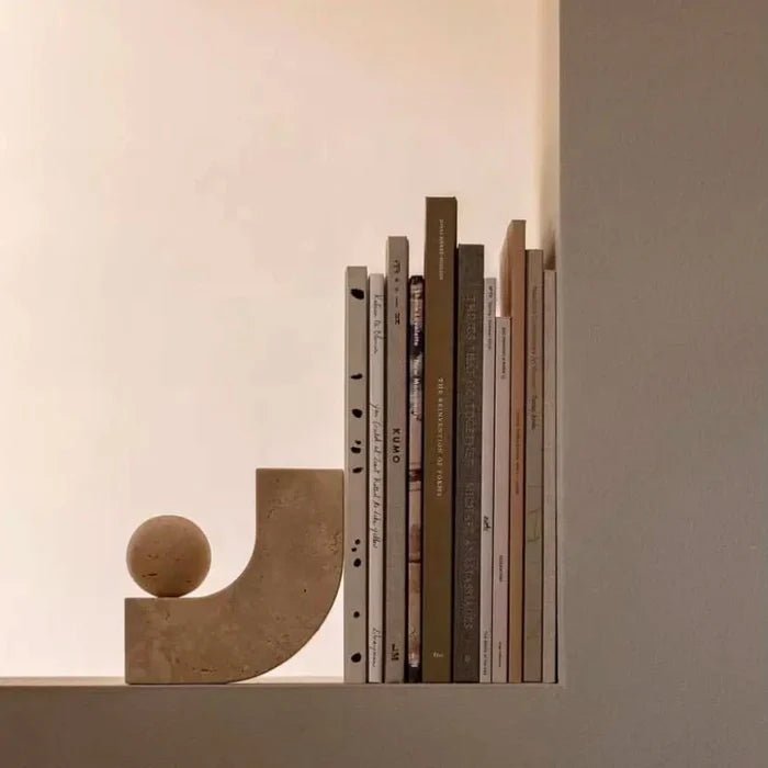 Arch Travertine Bookend | Handcrafted Natural Stone Elegance Crafted from Premium Yellow Travertine! *Limited Editions*