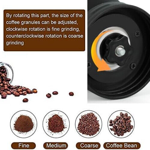 Manual Coffee Bean Grinder | Hand Coffee Grinder with Ceramic Burr and 2 Glass Jars