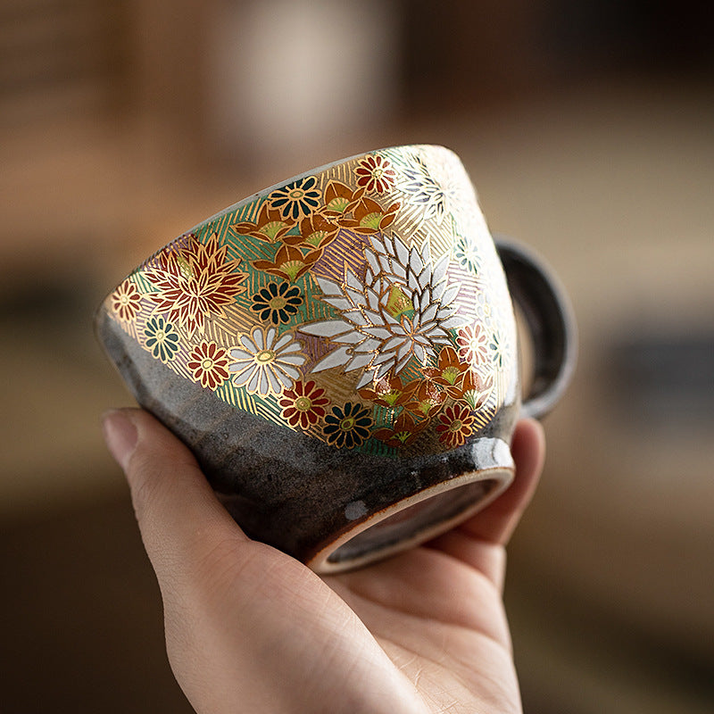 Gorgeous Gold Artisan Kutani-yaki Ceramic Mug – Artisan Japanese Design