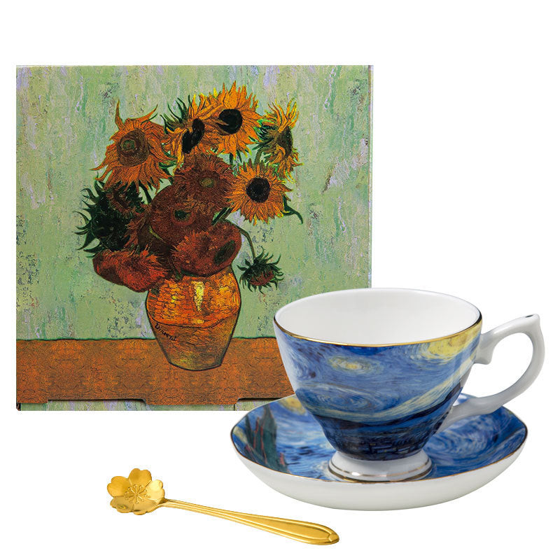 Van Gogh English Coffee Cup Home Bone China Gift Box