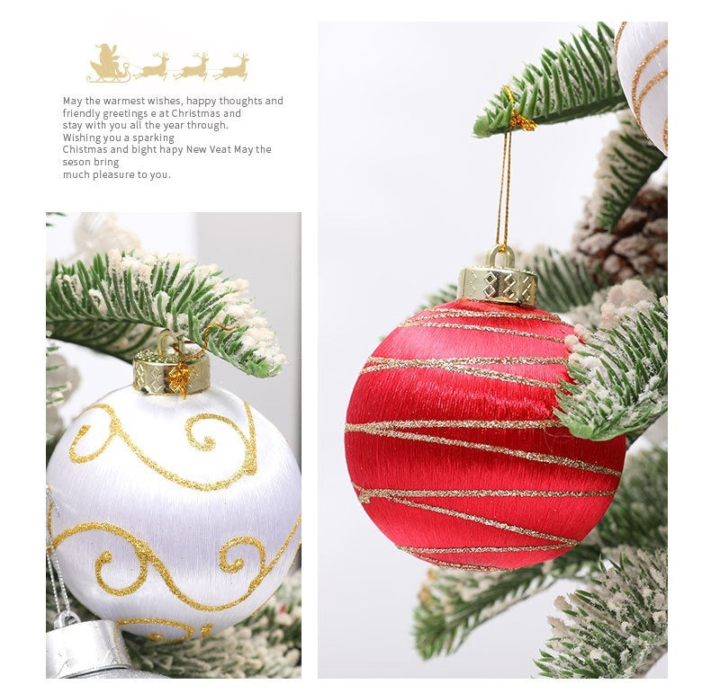 Christmas Decorations Foam Painted Silk Ball Christmas Tree Pendant