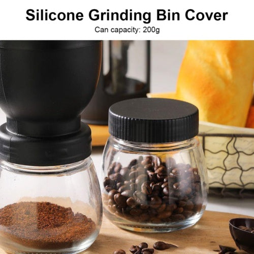 Manual Coffee Bean Grinder | Hand Coffee Grinder with Ceramic Burr and 2 Glass Jars