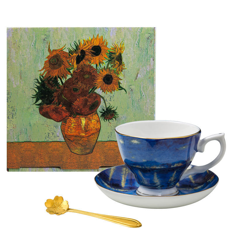 Van Gogh English Coffee Cup Home Bone China Gift Box