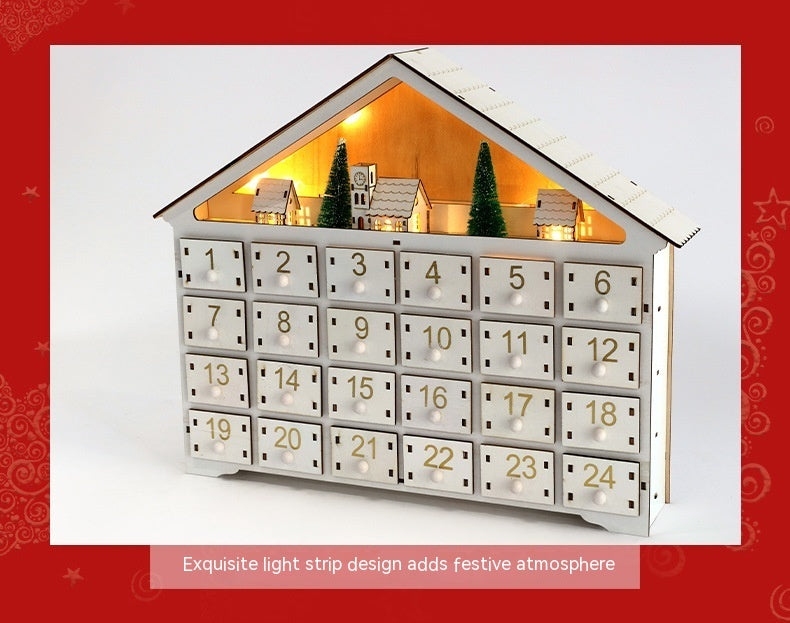 Schöner weißer Adventskalender 24 Tage Countdown bis Weihnachten Digitale Ornamente