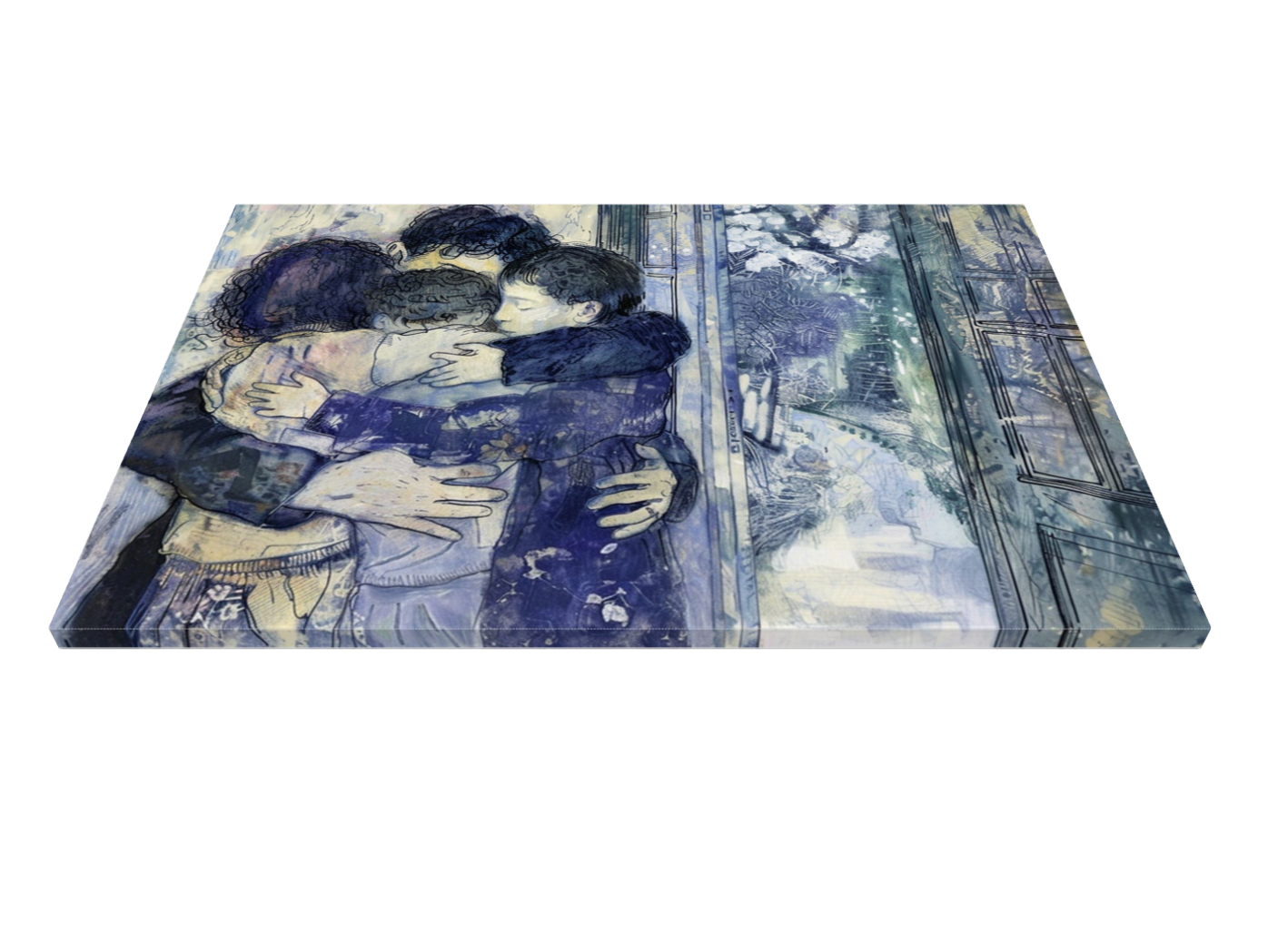 'Family HUG' Premium Canvas Print (UNFRAMED) Ready to Hang