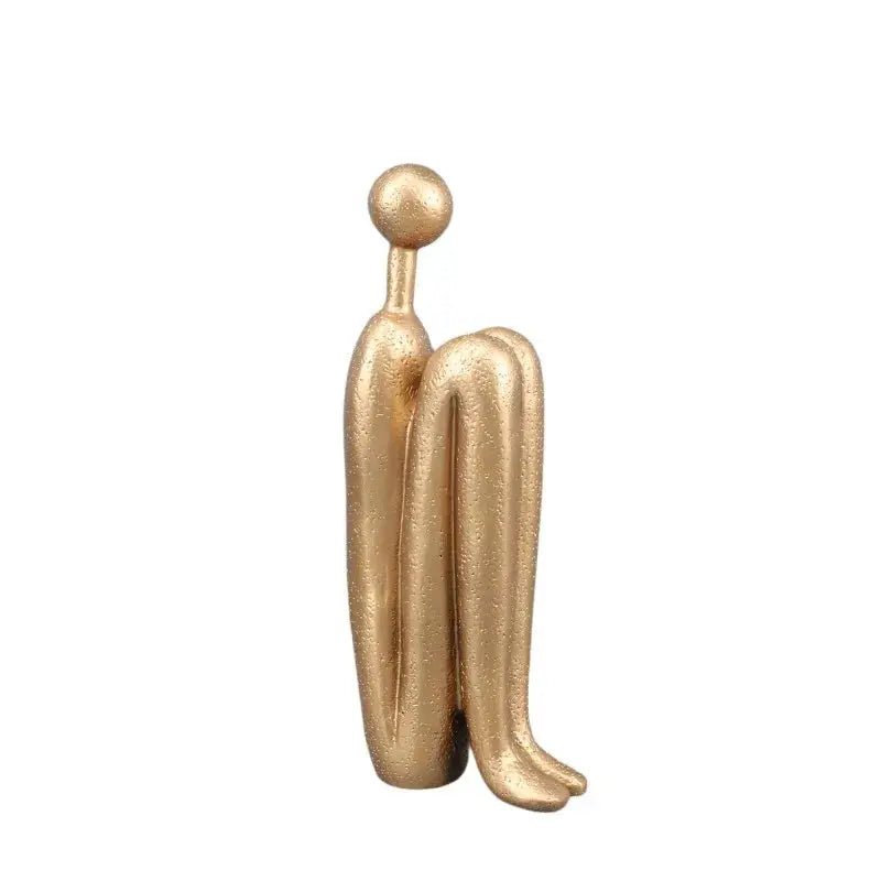 Kawaii Ornament | Stylish Human Figure Bookend in Gold and Black