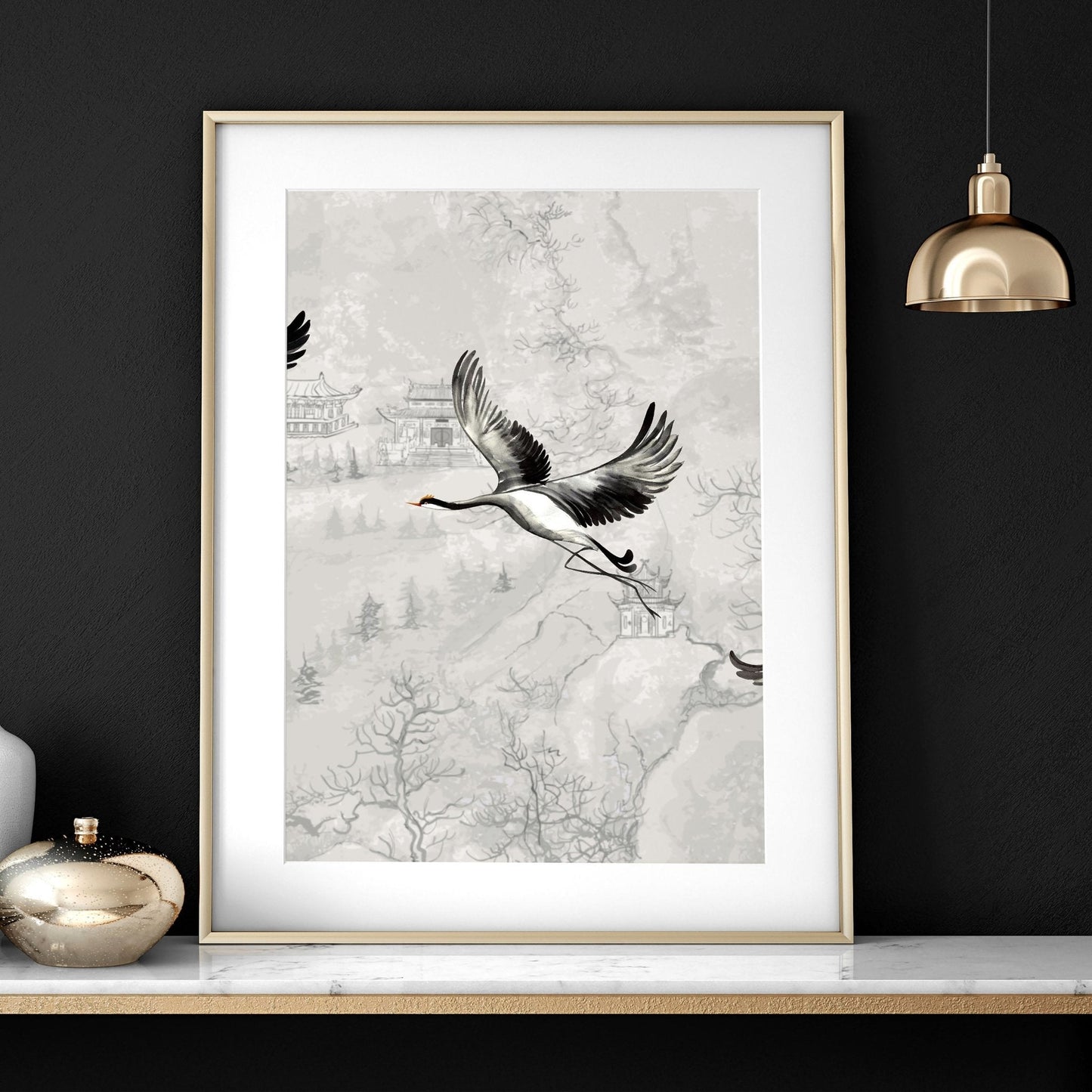 Cranes in Flight | Set of 3 wall art prints