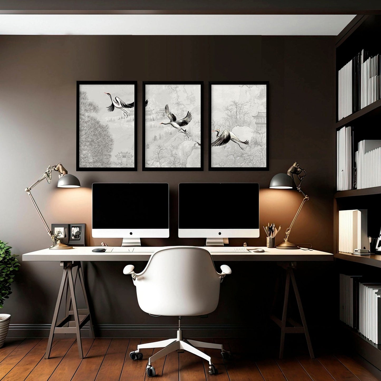 Cranes in Flight | Set of 3 wall art prints