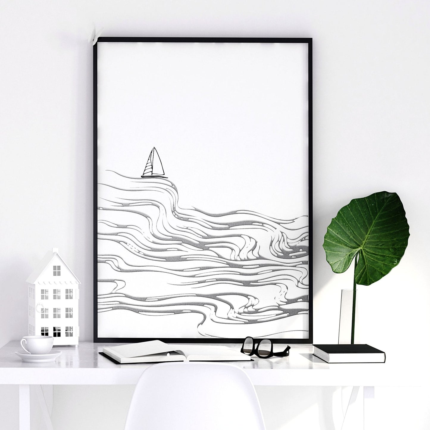 Subtle Paintings of Beach | Set of 2 wall art prints