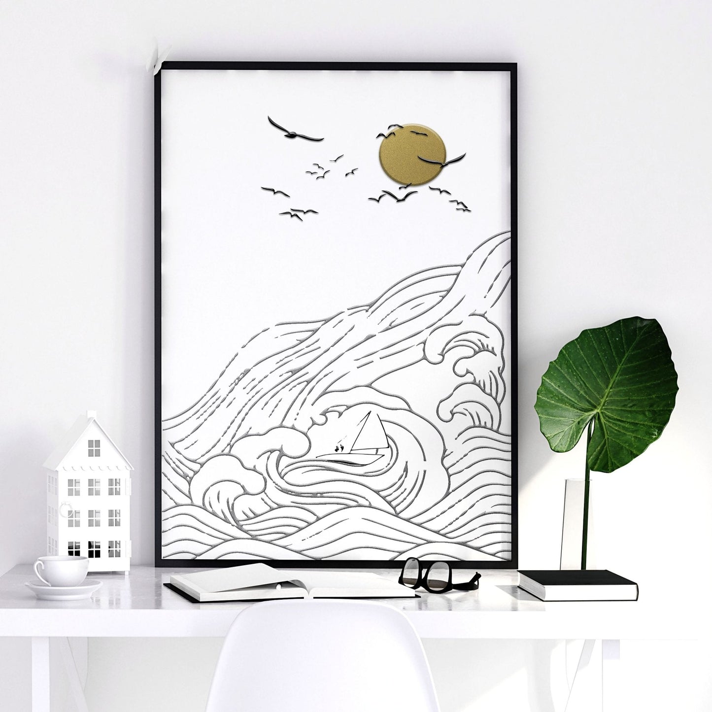 Subtle Paintings of Beach | Set of 2 wall art prints